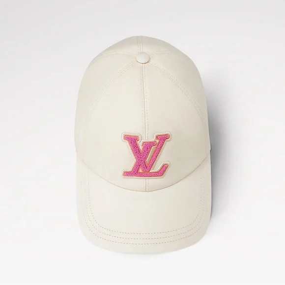 *SOLD* Louis Vuitton SIGNATURE Hat with Pink LV LOGO - Picture 3 of 15